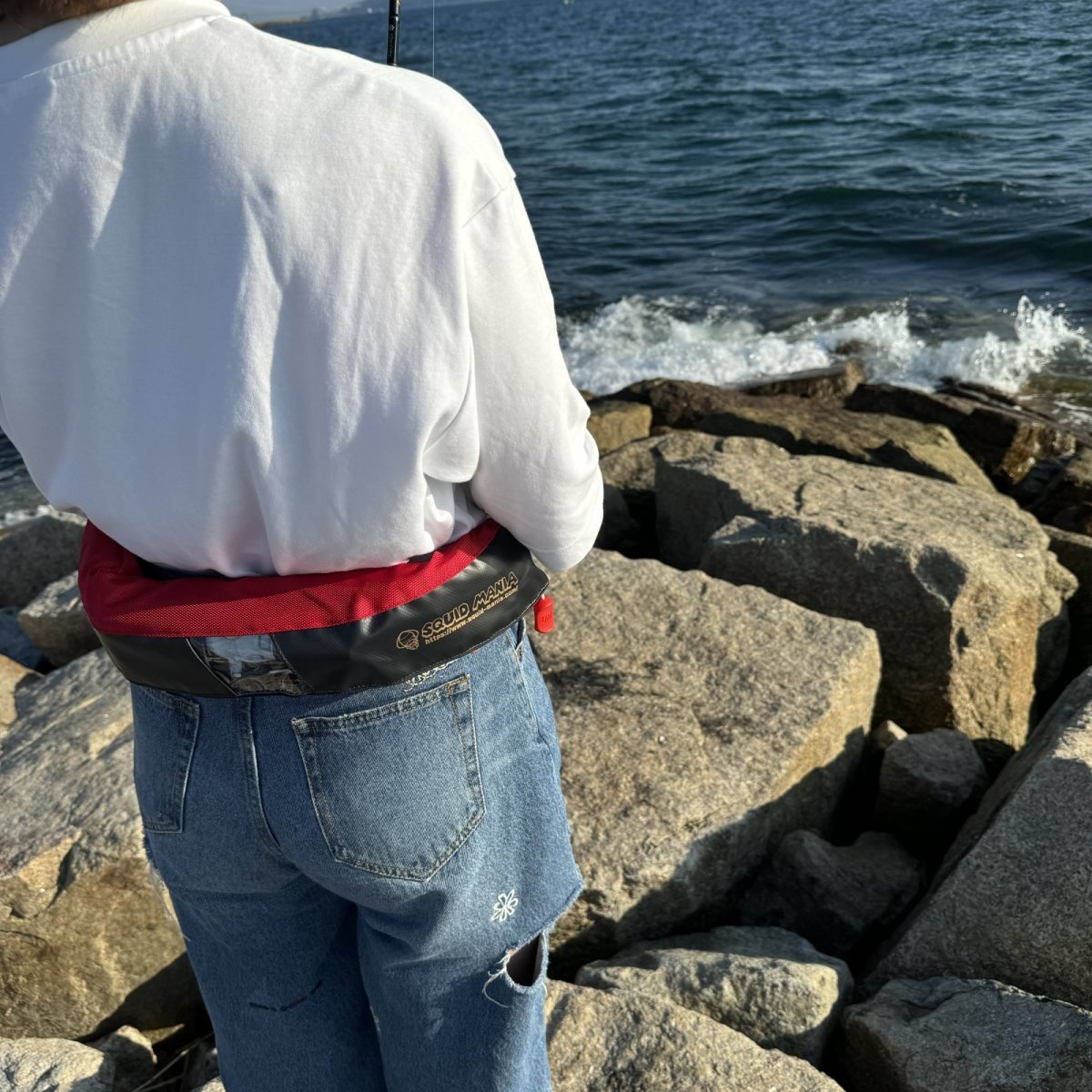 画像3: ライフウエスト SQUID MANIA&LEGEND (黒/赤)  (3)