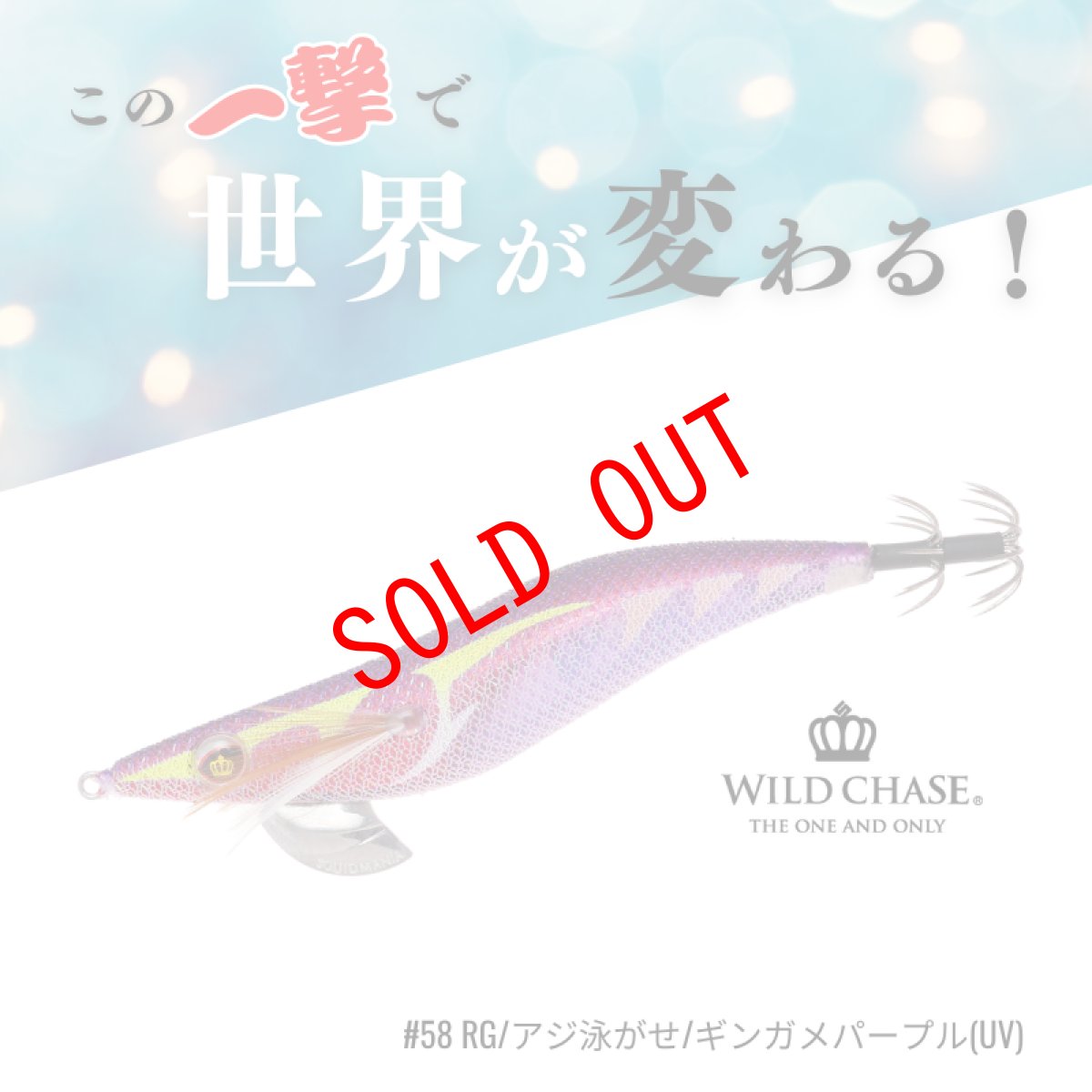 画像1: WILD CHASE 3.5号S/シャローtune（58）RG アジ泳がせ ギンガメパープル UV (1)