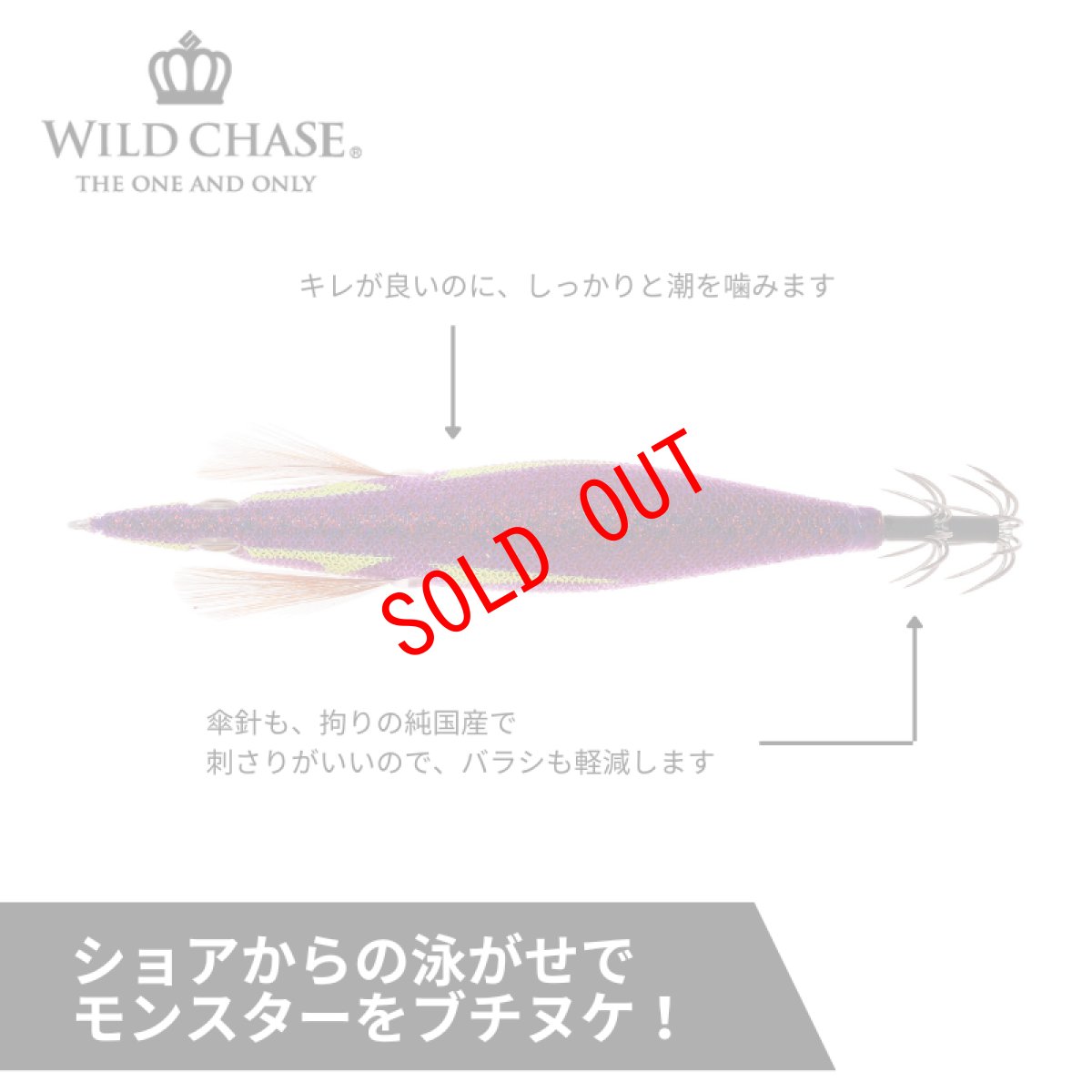 画像3: WILD CHASE 3.5号S/シャローtune(58)RG アジ泳がせ ギンガメパープル UV (3)