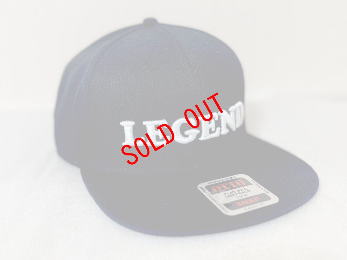 画像2: LGEND オリジナルキャップ/3D刺繍OTTOフラットCAP【BLACK】 (2)