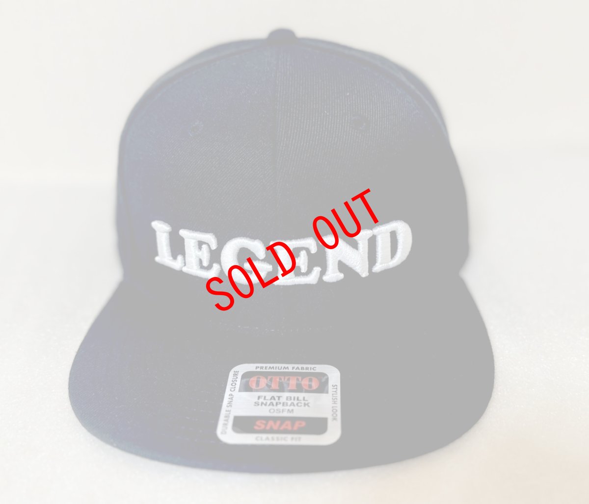 画像1: LGEND オリジナルキャップ/3D刺繍OTTOフラットCAP【BLACK】 (1)