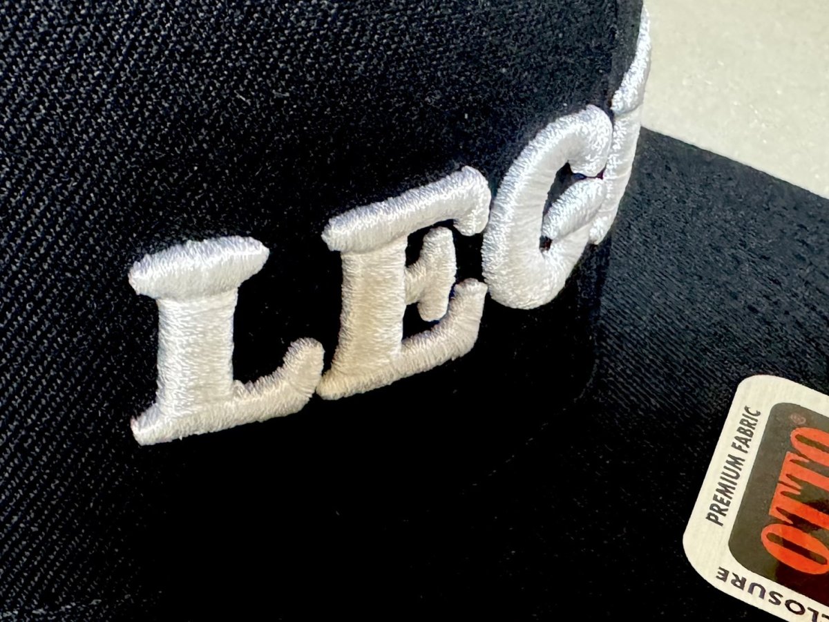 画像3: LGEND オリジナルキャップ/3D刺繍OTTOフラットCAP【BLACK】 (3)