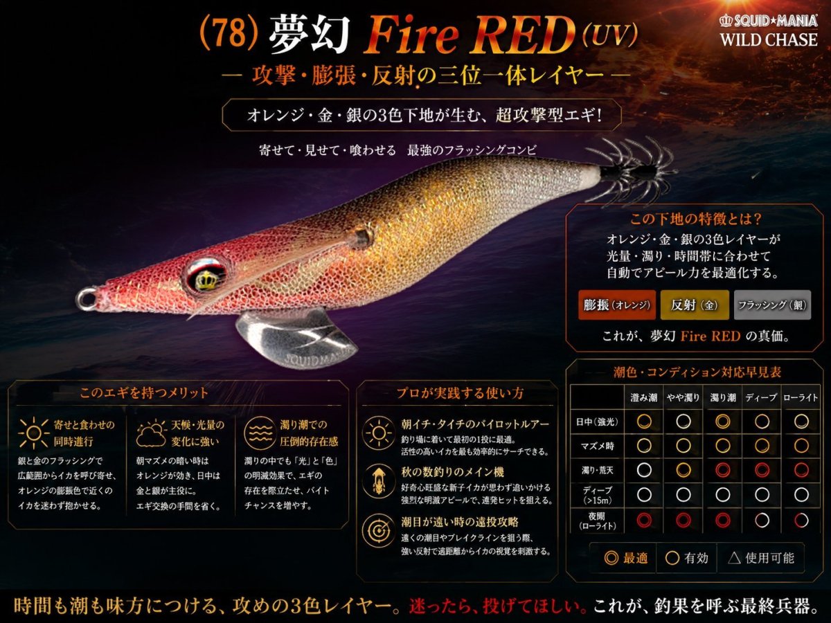画像1: WILD CHASE 2.5号（78) 夢幻 Fire RED (UV) (1)